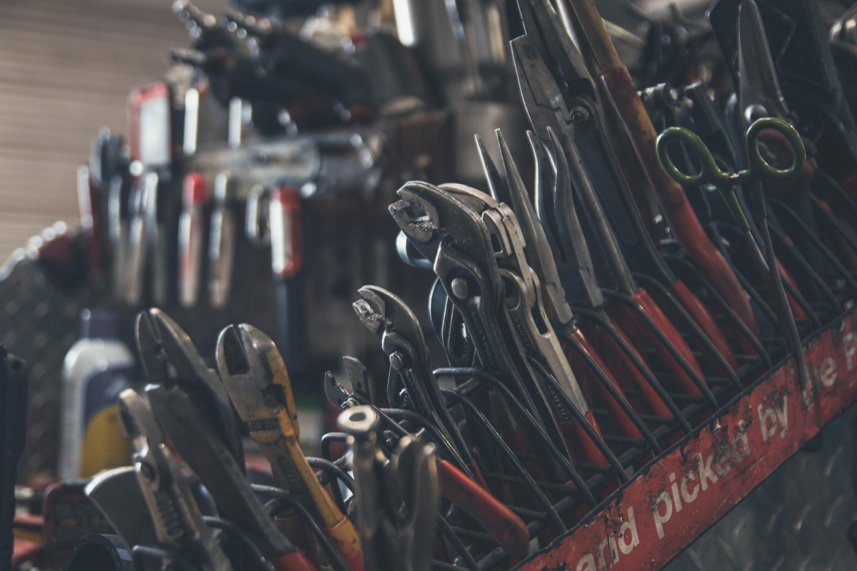 Professional plumbing and electrical tools